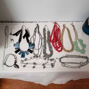 Jewelry lot - 11 necklaces and a ring